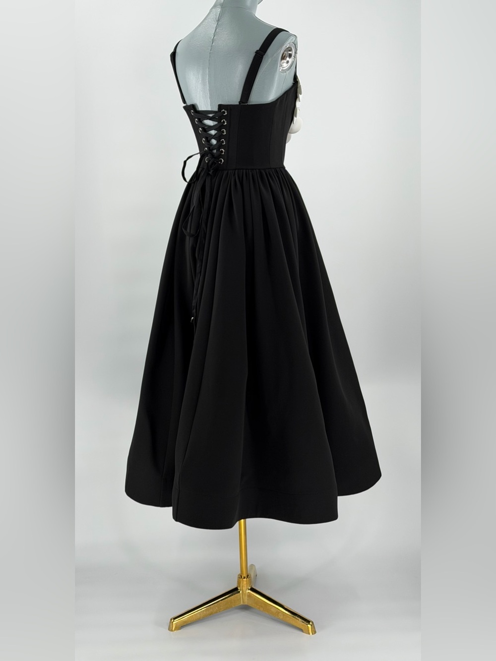 🆕 BRONX & BANCO 🧿 NWOT Inara Floral Midi Dress, Black & White - Sz XS US 2 - Picture 7 of 17